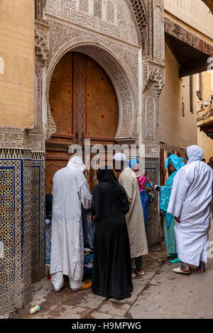 Leben In der Medina, Fes el Bali, Fes, Marokko Stockfoto