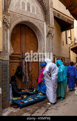 Leben In der Medina, Fes el Bali, Fes, Marokko Stockfoto