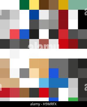 Stellen Sie Gericht Spielplatz Stadion und Feld für Sport Spiele flache Symbole-Illustration isoliert auf weißem Hintergrund Vektor Stock Vektor