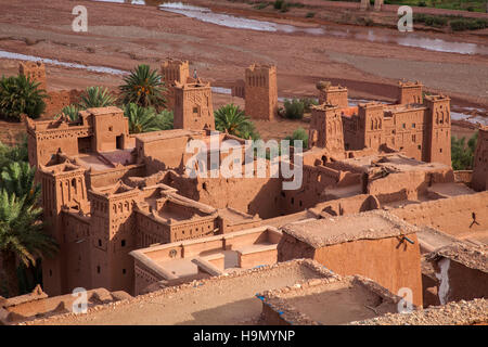 Ksar Ait Ben Haddou - Festung in Ouarzazate Provinz. Stockfoto