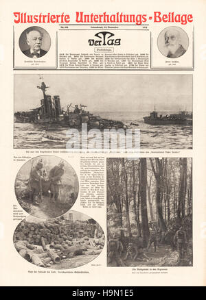 1915 der Tag Titelseite Versenkung der HMS Audacious Stockfoto