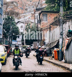 Eingang der Favela Cantagalo im Herzen von Rio De Janeiro Stockfoto