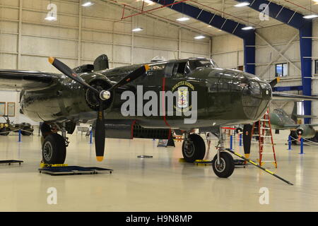 Ein Oldtimer-Flugzeuge in einem Museum in Galveston. Stockfoto