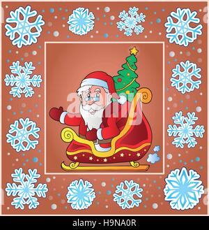 Weihnachtsgrußkarte Komposition 8 - eps10-Vektor-Illustration. Stock Vektor
