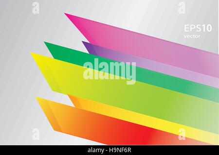 Bunte Vektor Hintergrund mit leuchtenden Regenbogen Linien Stock Vektor