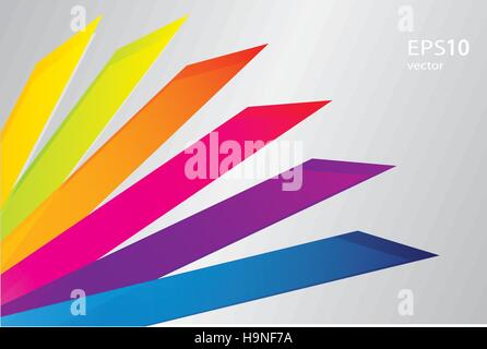 Bunte Vektor Hintergrund mit leuchtenden Regenbogen Linien Stock Vektor