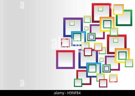 Colorful Square leeren Hintergrund - Vektor-Design-Konzept Stock Vektor