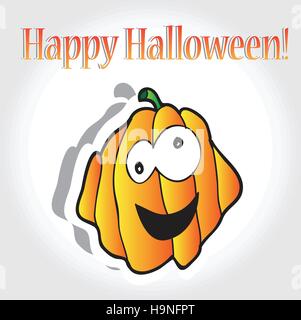 Halloween-helle Vektor-Illustration mit einem Kürbis Stock Vektor
