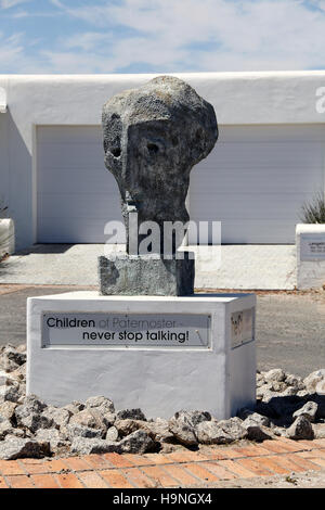 Der Schrei von Herman van Nazareth Bildhauerei an der Fischerei Dorf Paternoster in Südafrika Stockfoto