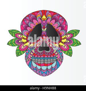 Tag der Toten Sugar Skull - Vektor Stock Vektor