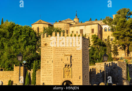 Die Alcantara Brücke in Toledo, Spanien Stockfoto