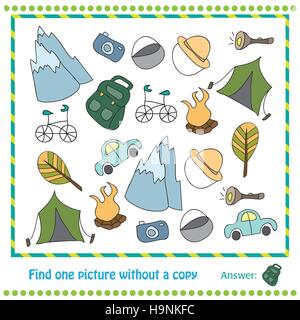 Vektor-Illustration - Lernspiel für Kinder - Bild Withuot Kopie finden Stock Vektor
