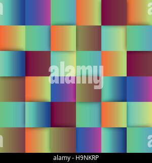 Bunte Quadrate nahtlose Hintergrund für Design - nahtlose Vektor-illustration Stock Vektor