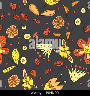 Vektor floral nahtlose Muster mit abstrakten Blumen Stock Vektor