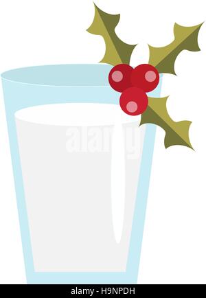 Milch für Santa Vektor Icon. Isoliert auf weißem Hintergrund. Stock Vektor