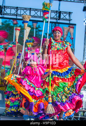 Teilnehmer der Karneval von Barranquilla in Barranquilla in Kolumbien, Karneval von Barranquilla ist eines der größten Karneval der Welt Stockfoto