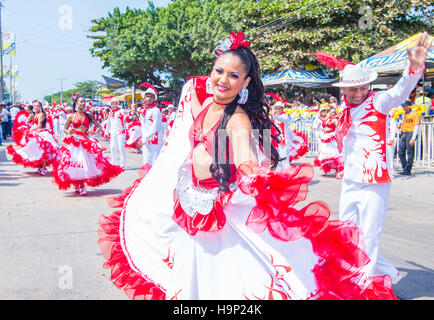 Teilnehmer der Karneval von Barranquilla in Barranquilla in Kolumbien, Karneval von Barranquilla ist eines der größten Karneval der Welt Stockfoto