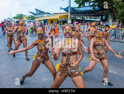 Teilnehmer der Karneval von Barranquilla in Barranquilla in Kolumbien, Karneval von Barranquilla ist eines der größten Karneval der Welt Stockfoto