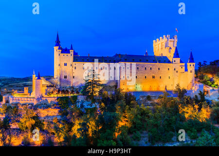 Segovia, Spanien. Der Alcázar von Segovia. Castilla y Leon. Stockfoto