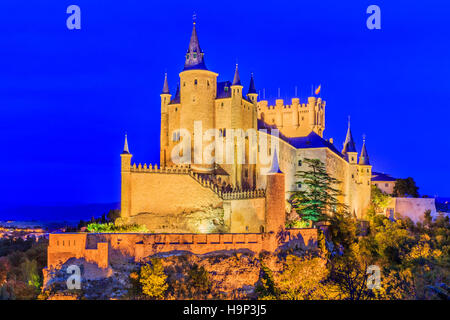 Segovia, Spanien. Der Alcázar von Segovia. Castilla y Leon. Stockfoto