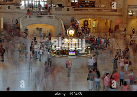 Das Grand Central Terminal Uhr & Informationen stand, Haupt-Bahnhofshalle, Grand Central Terminal, Manhattan, New York, Vereinigte Staaten von Amerika Stockfoto