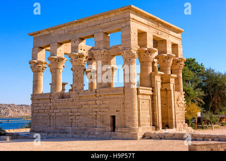 Trajan-Kiosk, Philae-Tempel, Assuan, Ägypten Stockfoto