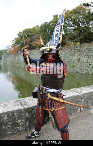 Katana Schwertkämpfer Marugame Iai Festival Stockfoto