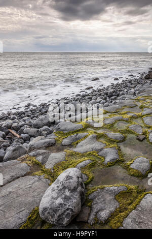 Blick entlang der Küste in Glamorgan, Wales. Stockfoto