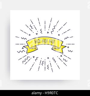 Frohe Weihnachten Neujahr Design, linearen flachen Symbol. Hell einfache Vektor-Illustrationen für Grußkarten, Poster, print, Mobile angerufen, Designs, Werbung, p Stock Vektor