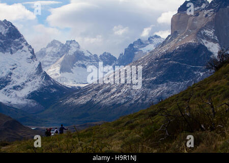 Wandern im Nationalpark Torres del Paine, Chile Stockfoto