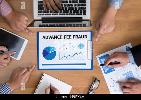 ADVANCE FEE FRAUD Stockfoto