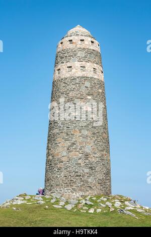 Turm, genannt The American Monument auf der Isle of Islay, Mull of Oa Inneren Hebriden, Schottland, Vereinigtes Königreich Stockfoto