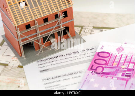 Rohbau, Modell, symbolisches Bild für Baufinanzierung Stockfoto