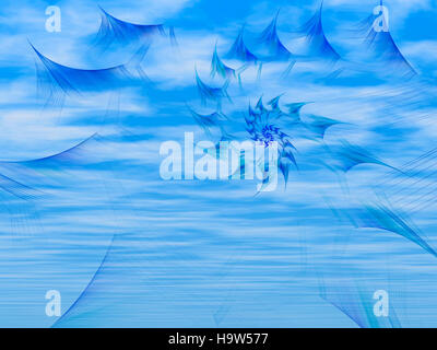 Spirale am Himmel - abstrakte Digital erzeugte Bild Stockfoto