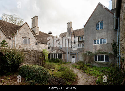 Der Hof in Avebury Manor, Wiltshire. Stockfoto