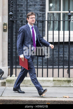 Greg Clark, Staatssekretär für Wirtschaft, Energie und Industriestrategie Blätter 10 Downing Street, nach einer Kabinettssitzung Stockfoto