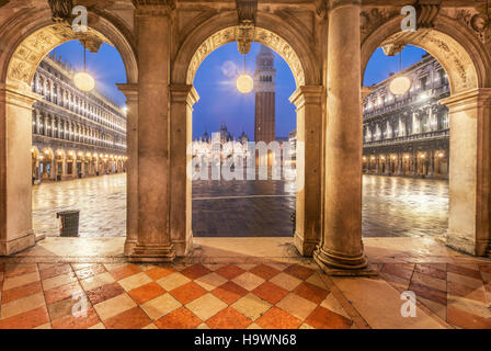 Piazza San Marco, Bögen, St markiert Campanile, Venedig, Venezia, Venedig, Italien, Europa, Stockfoto