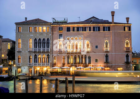 Canal Grande, Palazzo Morosini Sagredo, Ca Sagredo Hotel, Venedig, Venezia, Venedig, Italien, Europa, Stockfoto