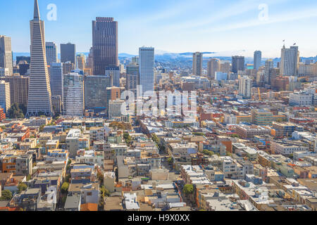 Coit Tower panorama Stockfoto