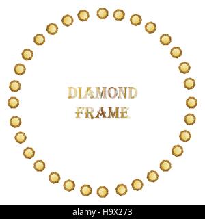 Diamanten runder Rahmen Stock Vektor