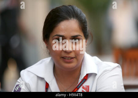 Monisha Kaltenborn Sauber Teamchef Vorschau tagsüber am Yas Marina Circuit in Abu Dhabi. Stockfoto