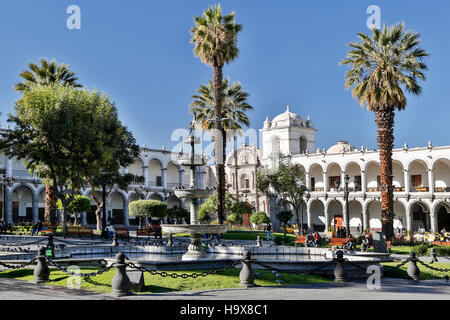 Plaza de Armas, Arequipa, Peru Stockfoto