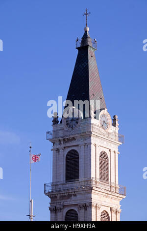 Der Glockenturm der franziskanischen Heiligen Retter oder San Salvador Kloster in Saint Francis Straße im christlichen Viertel in der Altstadt Ost Jerusalem Israel Stockfoto