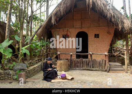 Dorf Binlang der Li und Miao Minderheiten in der Nähe von Sanya, Insel Hainan, China Stockfoto