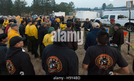 Das Big Windy Complex Wildlands Fire, das sich in Galice, Oregon, ereignete, wird vom USDA Forest Service verwaltet. Die Veranstaltung hebt die Rolle der Bundesbehörden bei der Bewirtschaftung von Waldbränden und dem Schutz natürlicher Lebensräume hervor. Stockfoto