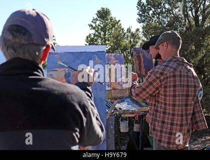 Grand Canyon Nps 9829246276 Grand Canyon Feier der Art 2013 - Bill Cramer, Aaron Schuerr & Jim Wodark Plein Air Malerei 2133 Stockfoto