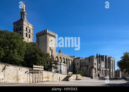 Avignon Kathedrale und dem Palais des Papes in der Stadt von Avignon im Südosten Frankreichs. Stockfoto