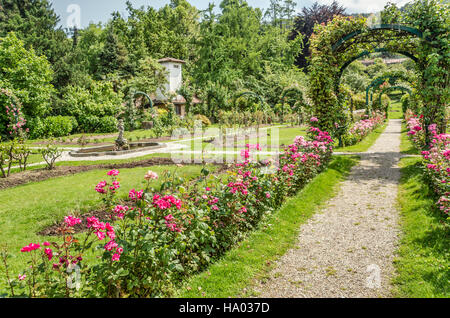 Park der Villa Pallavicino in Stresa am Lago Maggiore, Piemont, Italien Stockfoto