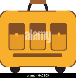Koffer-Symbol flachen Stil zu reisen. Klassiker mit einem Griff. Gepäck isoliert auf weißem Hintergrund. Vektor-illustration Stock Vektor