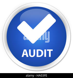 Audit (Überprüfung Symbol) isoliert auf Premium-blau Runde Taste abstrakte Abbildung Stockfoto